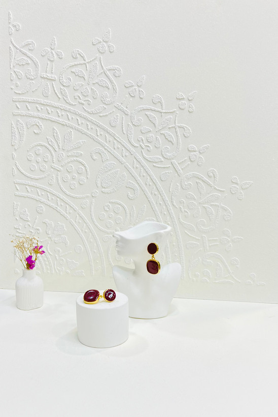 گوشواره میناکاری آویز رنگی
