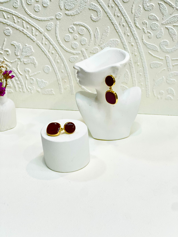گوشواره میناکاری آویز رنگی