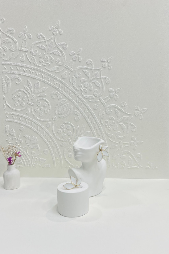 گوشواره میناکاری گل رنگی