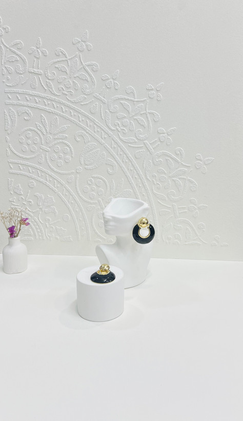 گوشواره میناکاری گرد رنگی