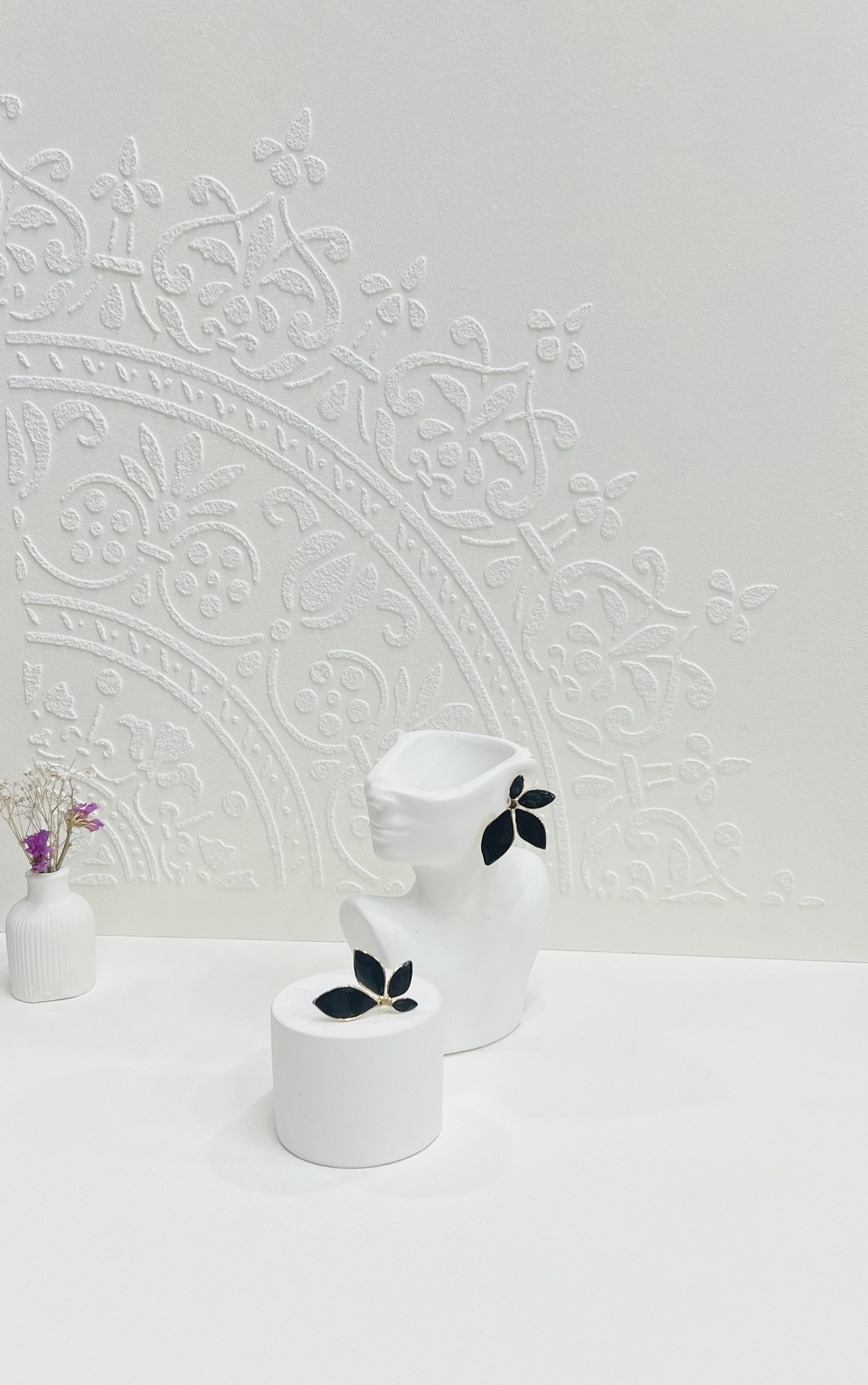 گوشواره میناکاری گل رنگی